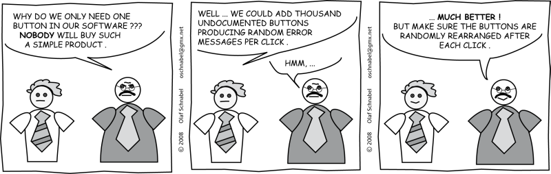 Comic by Olaf: Simple Software