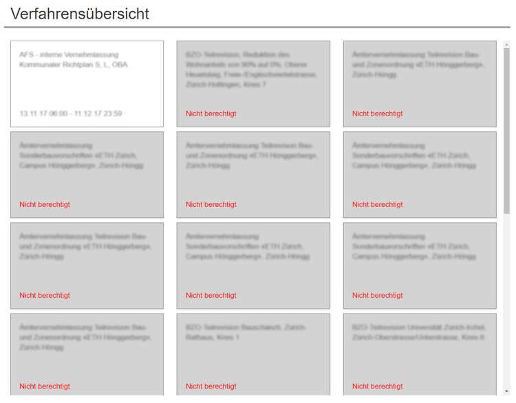 Mitwirkungssystem - Einwendungsbearbeitung Intranet